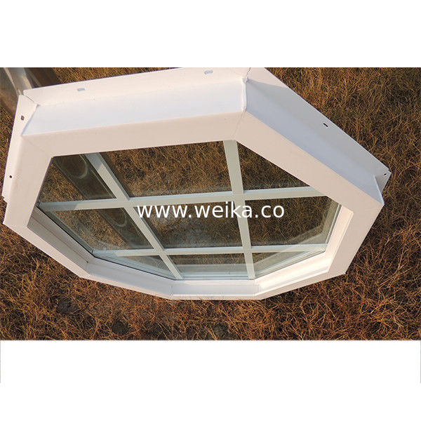 UPVC βινύλιο οκτάγωνο σταθερό γυάλινο παράθυρο 75mm προφίλ