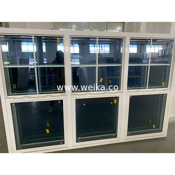 1.4mm - 2.5mm πάχος UPVC μονό κρεμασμένο παράθυρο προσαρμοσμένο χρώμα κατακόρυφο συρόμενο παράθυρο