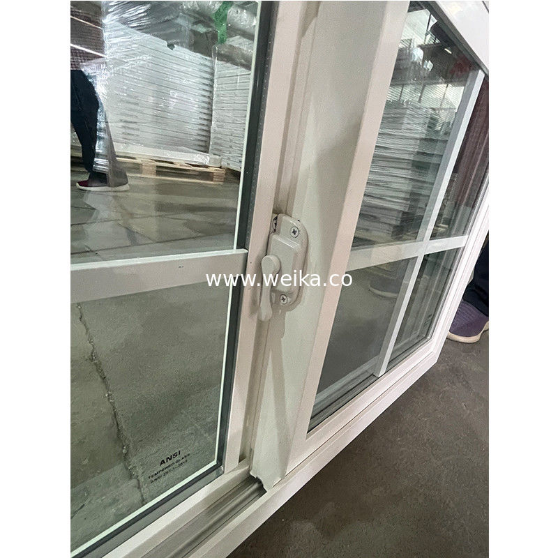 Διπλό γυαλί PVC λύσεις συρόμενων παραθύρων 58mm/65mm/80mm/82mm σειρά προφίλ και θερμαινόμενο γυαλί σχεδιασμό