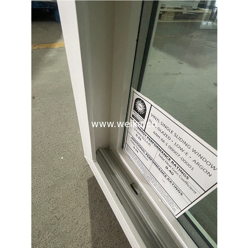 Διπλό γυαλί PVC λύσεις συρόμενων παραθύρων 58mm/65mm/80mm/82mm σειρά προφίλ και θερμαινόμενο γυαλί σχεδιασμό