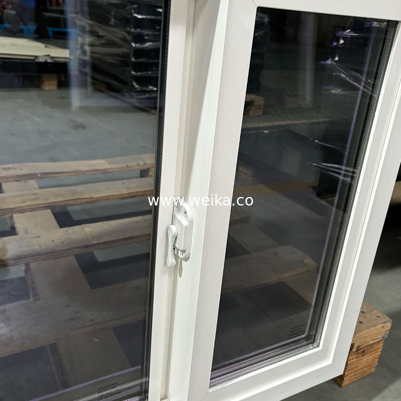 Νερό-Μαύρο πλαίσιο UPVC συρόμενο παράθυρο για μινιμαλιστικά διαχωριστικά γραφείων διπλό γυαλί πράσινο-χρωματισμένο UPVC συρόμενο παράθυρο για την ενεργειακή απόδοση