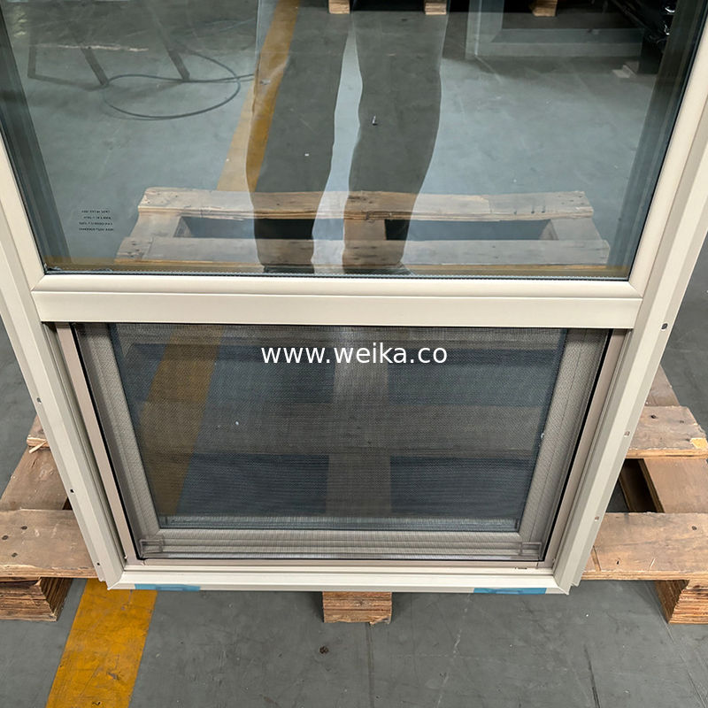 Προσαρμοσμένο μέγεθος UPVC μονό κρεμασμένο παράθυρο με υλικό PVC 1.4mm-1.8mm πάχος