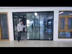 Μεγάλη λεπτή θύρα Αλουμινίου συρόμενη πόρτα Μαύρο πλαίσιο