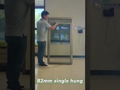 Χρώματα Αερισμός Γυαλί Απερικότα UPVC Single Hang Window Vertical Sliding Design