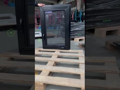 Τεχνική ακρίβειας UPVC βινύλιο μαύρο παράθυρο κλικ χειροπέδες παράθυρα Αμερικής