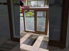 Αμερικάνικα PVC συρόμενα παράθυρα Custom Wood Grain εσωτερικό λευκό εξωτερικό ρυθμιζόμενα μεγέθη